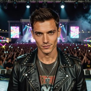 English rapper Fakemink performing live on stage at the Bacchanal 2026 music festival.