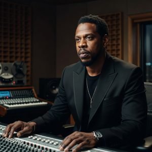 Jay-Z, music mogul and rapper, offering insights on the Kendrick Lamar-Drake feud and the evolution of hip-hop battles.